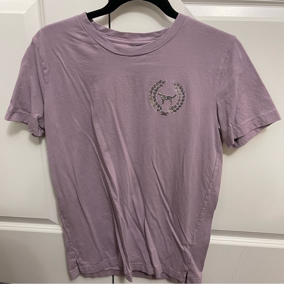 Victoria’s Secret PINK Lilac T Shirt Sequin Logo - Picture 1 of 2